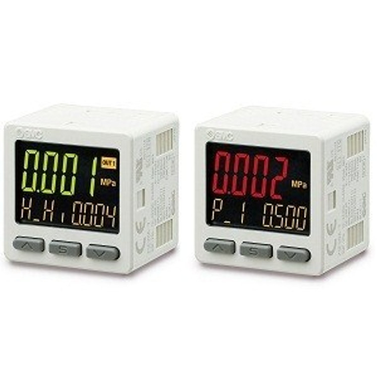 SMC ZSE20B-Y-P-01-WA1 ZSE20B(F) Series 3-Screen Display High-Precision Digital Pressure Switch 2 Outputs + Analog Output (Voltage/Current) For Vacuum/Compound Pressure