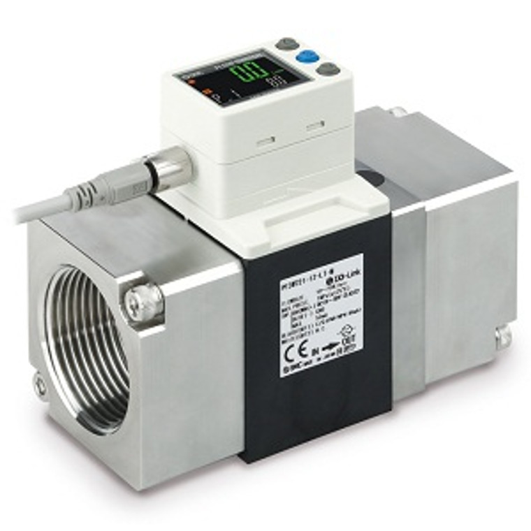 SMC PF3W721-N14-L2TQ-MA PF3W7-L Series 3-Color Display Digital Flow Switch for Water IO-Link Integrated Display Flow Range?50 to 250 L/min