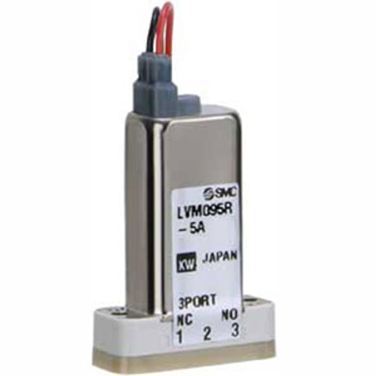 SMC LVM095RY-5BP-KOZ LVM09/090 Series Direct Operated Rocker Type Compact Direct Operated 2/3 Port Solenoid Valve For Chemical Liquids Base Mounted