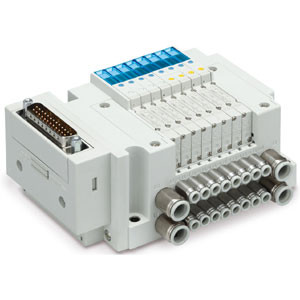 SMC JJ5SY1-10FC1-06U-C4 6 Station Mfld,Plug-In Connecting Base