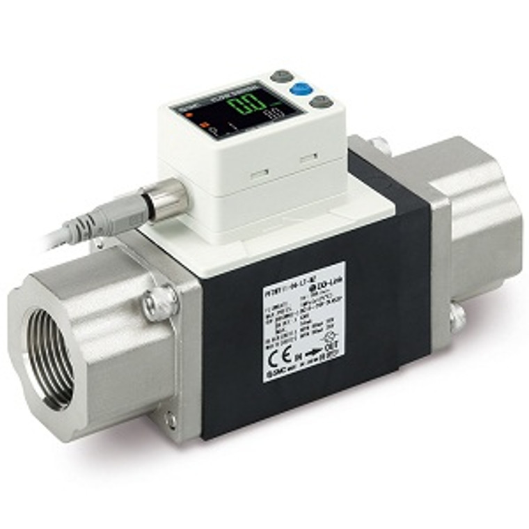 SMC PF3W740-N06-L2T-MZ PF3W7-L Series 3-Color Display Digital Flow Switch for Water IO-Link Integrated Display