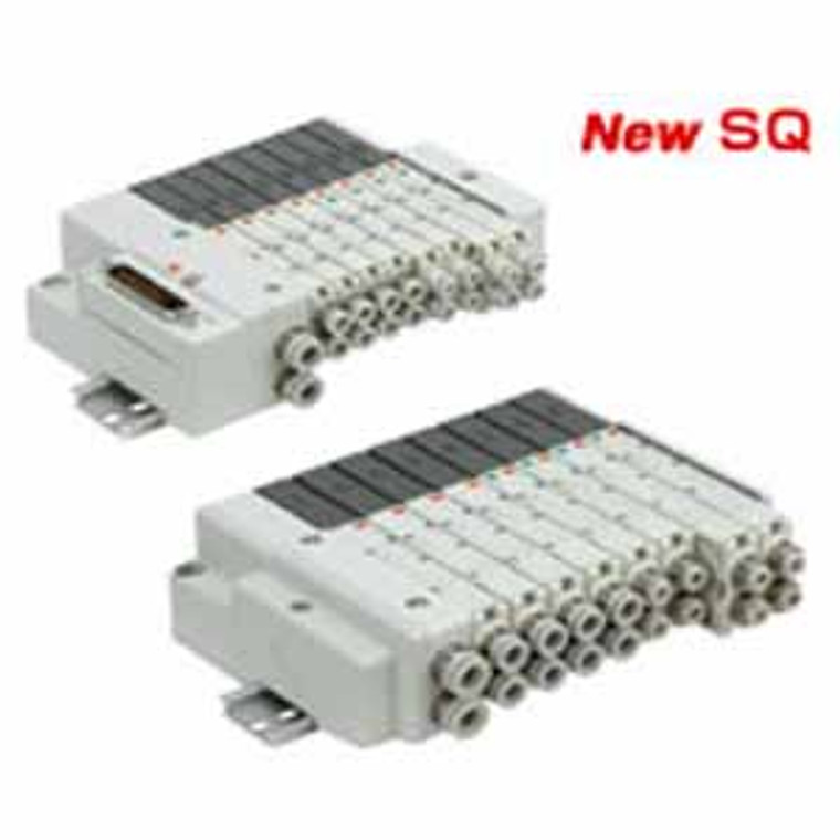 SMC SS5Q13-05LD1-ES-Q SQ1000 Series 5 Port Solenoid Valve Plug-In Unit Manifold