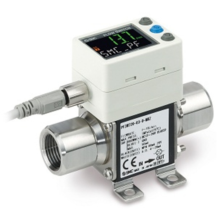 SMC PF3W720S-N04-ATN-MRAZ PF3W7-Z Series 3-Color Display Digital Flow Switch for Water Integrated Display