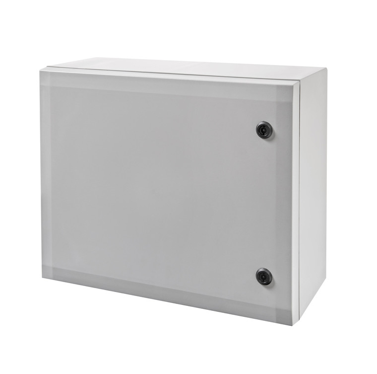 Fibox ARCA 608030 No MP ARCA IEC UL PC Enclosure, 23.6x31.5x11.8", Opaque Cover w/Double-Bit ¼ Turn Lock