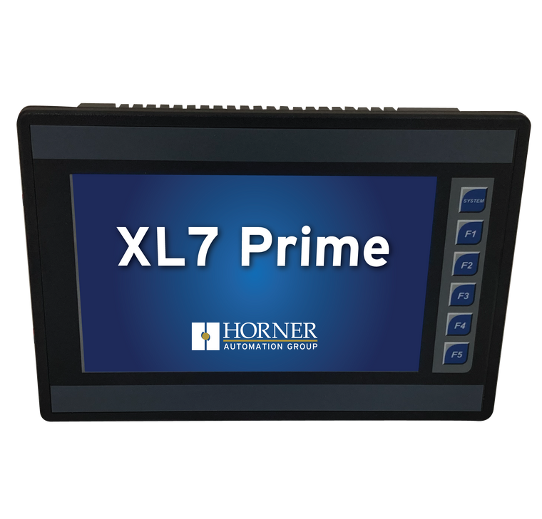 Horner Automation HE-XPW1E2-441 XL7 Prime Controller 7" with Improved Performance, 12 DC In, 6 Relay Out, 4 Analog In (mA/V), dual Ethernet, WebMI