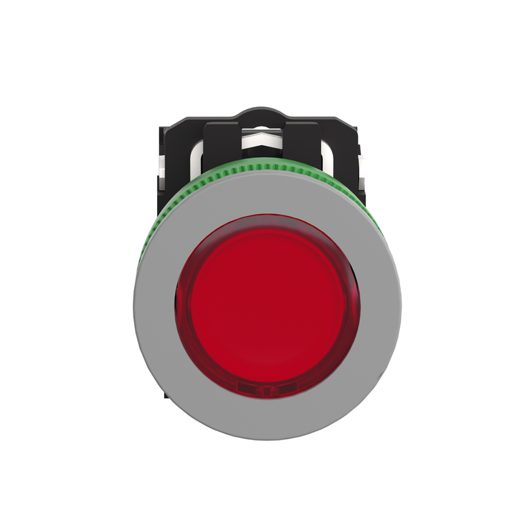 Schneider Electric XB5FW34G5C0 Flush Red Cap Ill Pb Led 120 1No 1Nc Scr