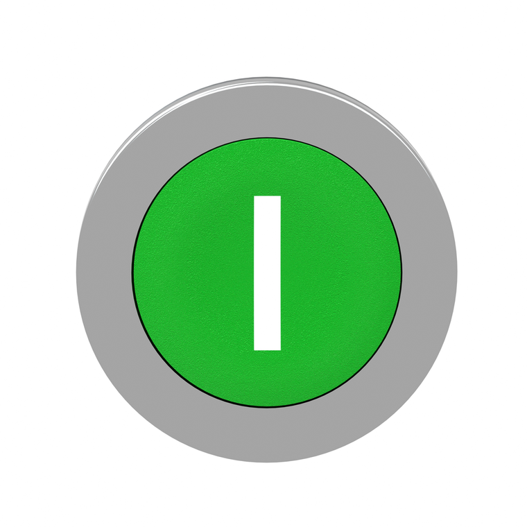 Schneider Electric ZB4FA331 Flush Gr Caps Pb Head Wh Marked I