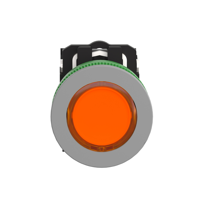 Schneider Electric XB5FW35G5C0 Flush Or. Cap Ipb Led 120 1No 1Nc Screw