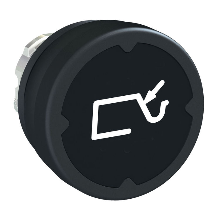 Schneider Electric ZB4BC28010 Pushbutton For Harsh Enviroment, Black,