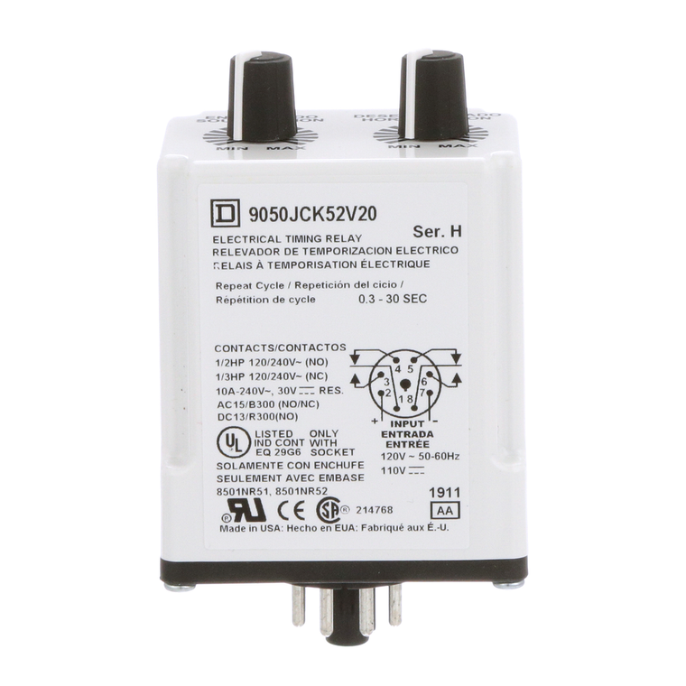 Schneider Electric 9050JCK52V20 Timer Relay 240Vac 10A T-Jck