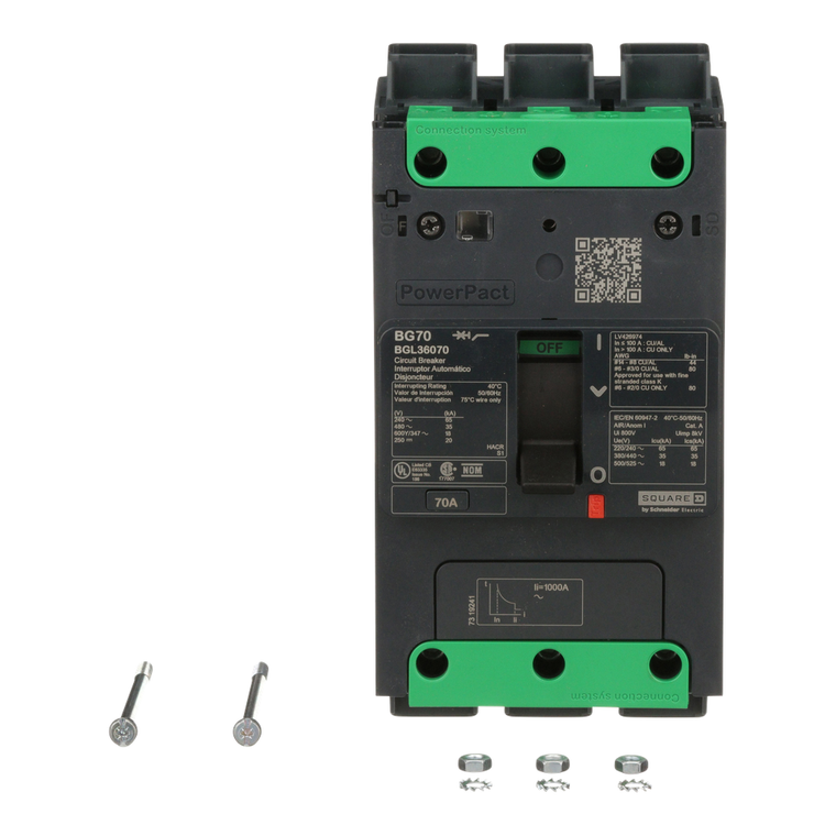 Schneider Electric BGL36070 Molded Case Circuit Brkr 600Y/347V 70A