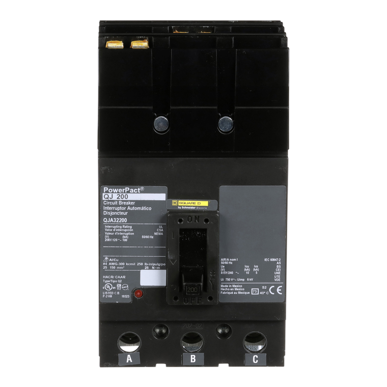Schneider Electric QJA32200 Molded Case Circuit Breaker 240V 200A