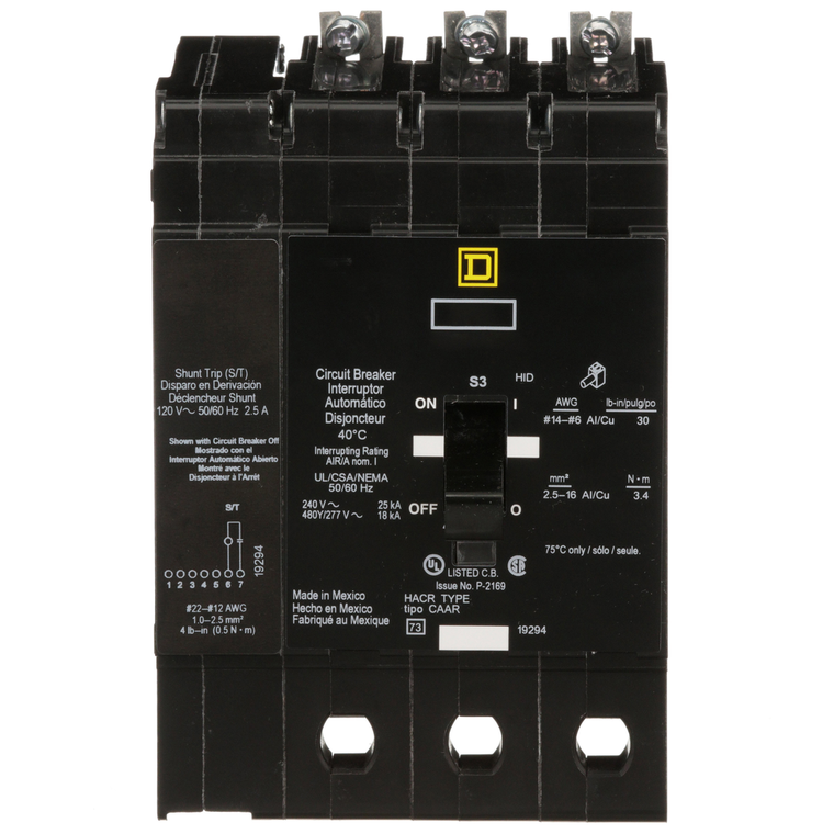 Schneider Electric EDB34020SA Miniature Circuit Breaker 480Y/277V 20A