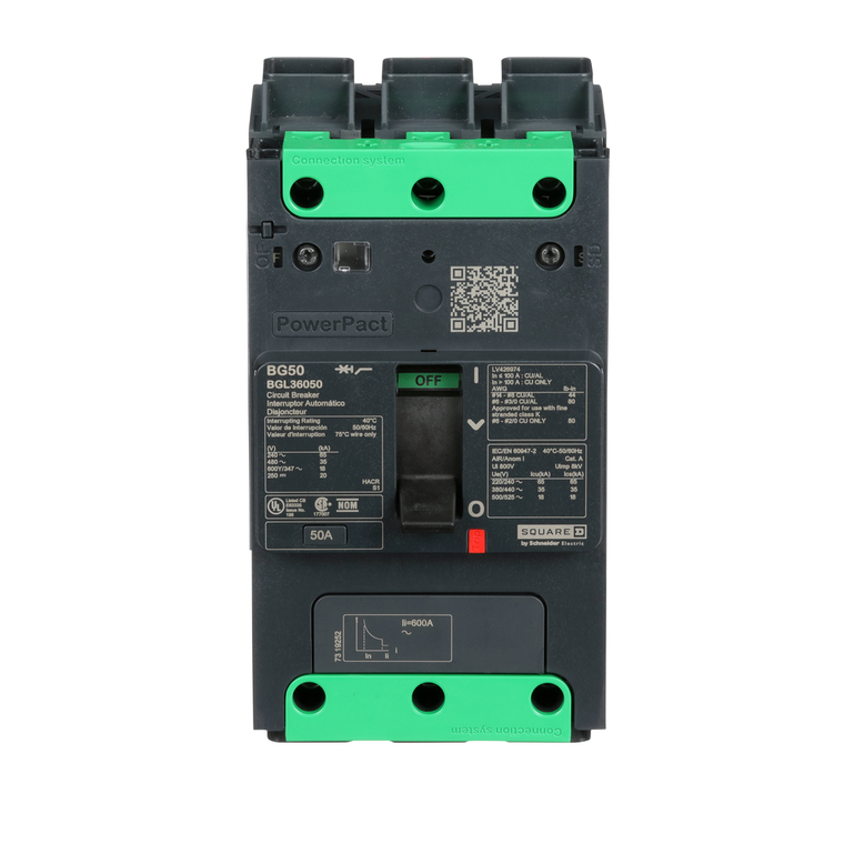 Schneider Electric BGL36050 Molded Case Circuit Brkr 600Y/347V 50A