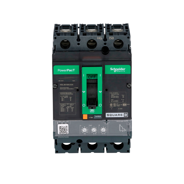 Schneider Electric HGL36100U33X Molded Case Circuit Breaker 600V 100A