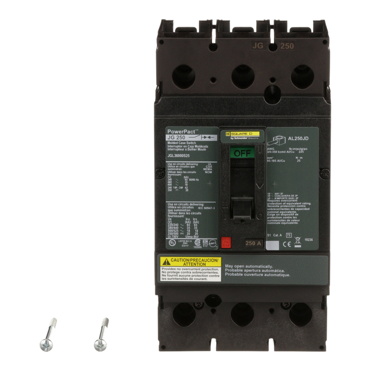 Schneider Electric JGL36000S25 Automatic Molded Case Switch 600V 250A