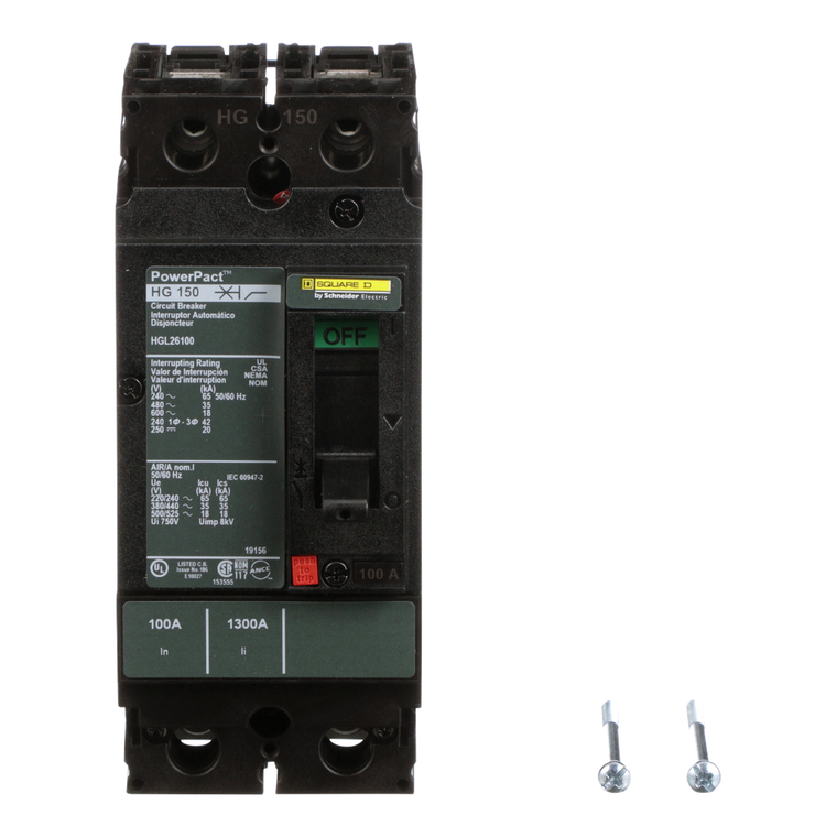 Schneider Electric HGL26100 Molded Case Circuit Breaker 600V 100A