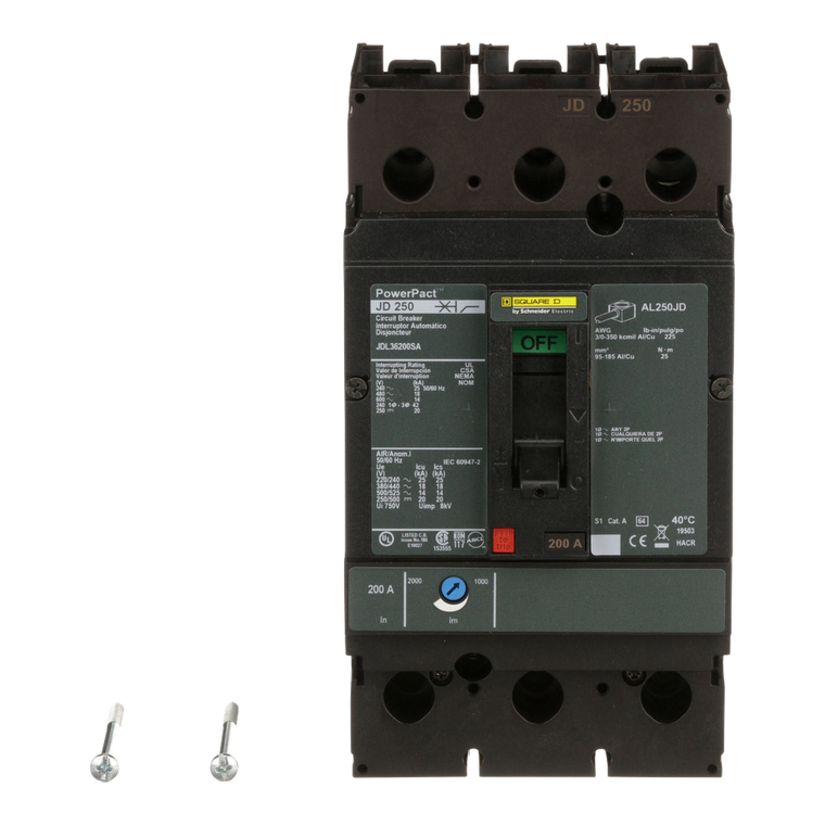 Schneider Electric JDL36200SA Molded Case Circuit Breaker 600V 200A