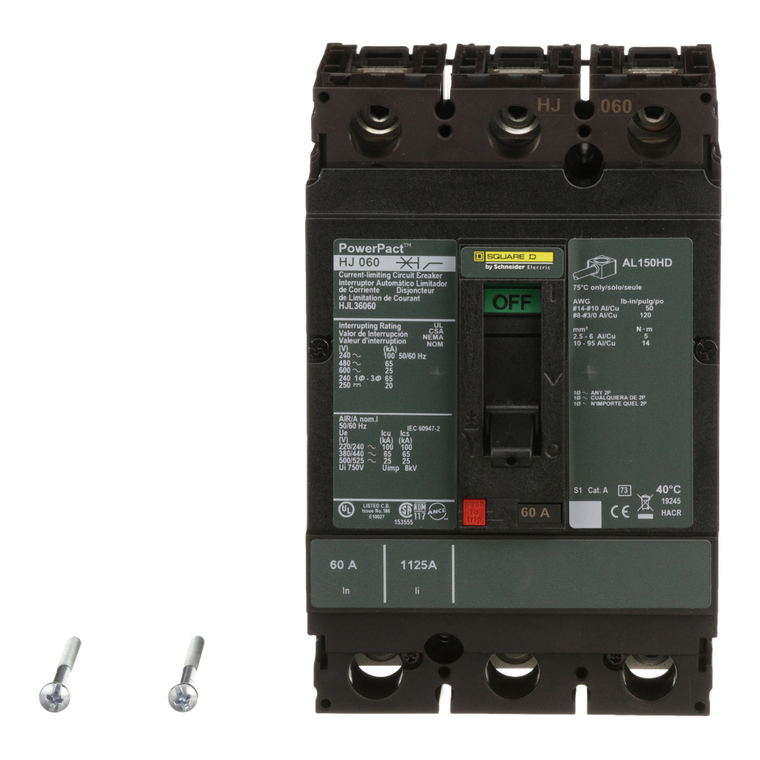Schneider Electric HJL36060 Molded Case Circuit Breaker 600V 60A