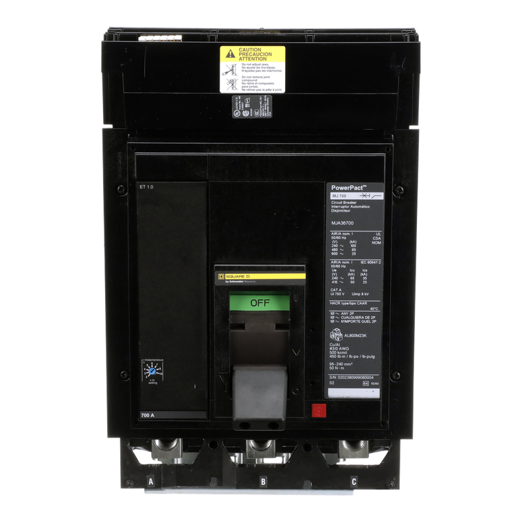 Schneider Electric MJA36700 Molded Case Circuit Breaker 600V 700A
