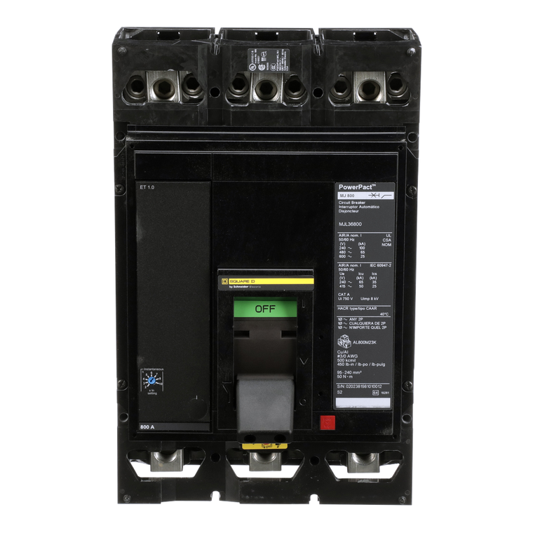 Schneider Electric MJL36800 Molded Case Circuit Breaker 600V 800A