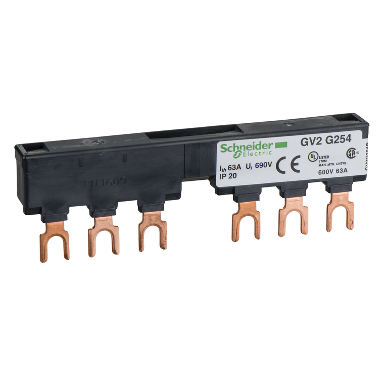 Schneider Electric GV2G254 2 Tap Offs Busbar Gv2 63A 54Mm Pitch
