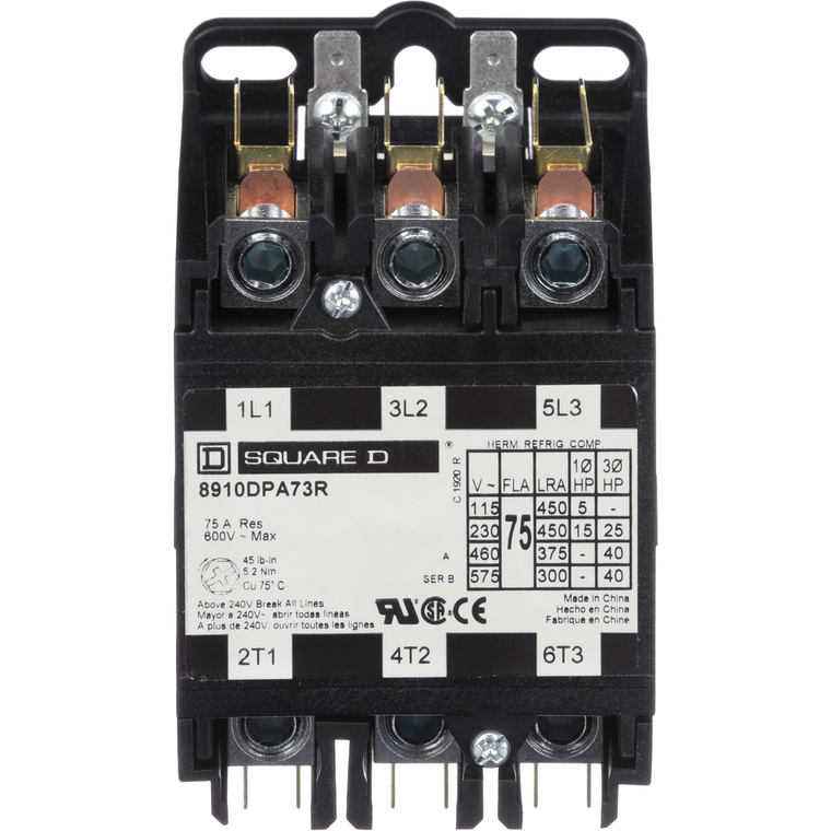 Schneider Electric 8910DPA73RV14 Definite Purpose Contactor