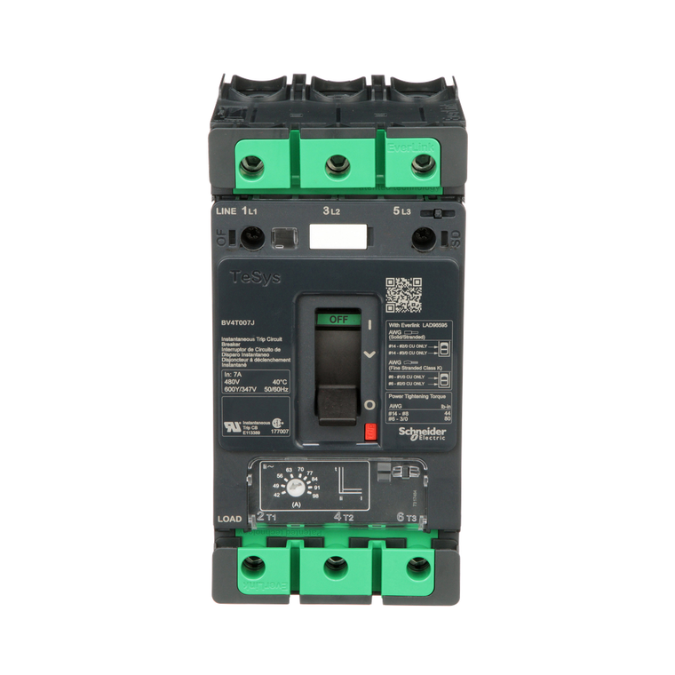 Schneider Electric BV4T007J Motor Circuit Protector 600Y/347V 7A