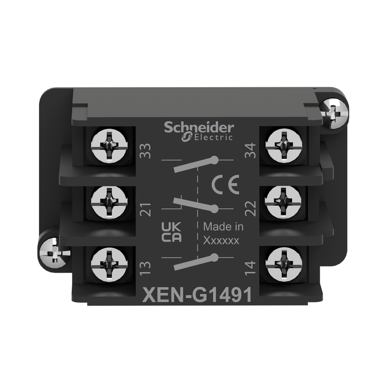 Schneider Electric XENG1491 Spring Return Contact Block 1 Nc And 2 N