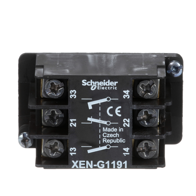 Schneider Electric XENG1191 Spring Return Contact Block 1 Nc And 2 N