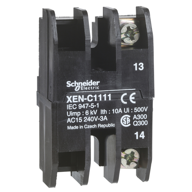 Schneider Electric XENC1111 Spring Return Contact Block 1 No Front M