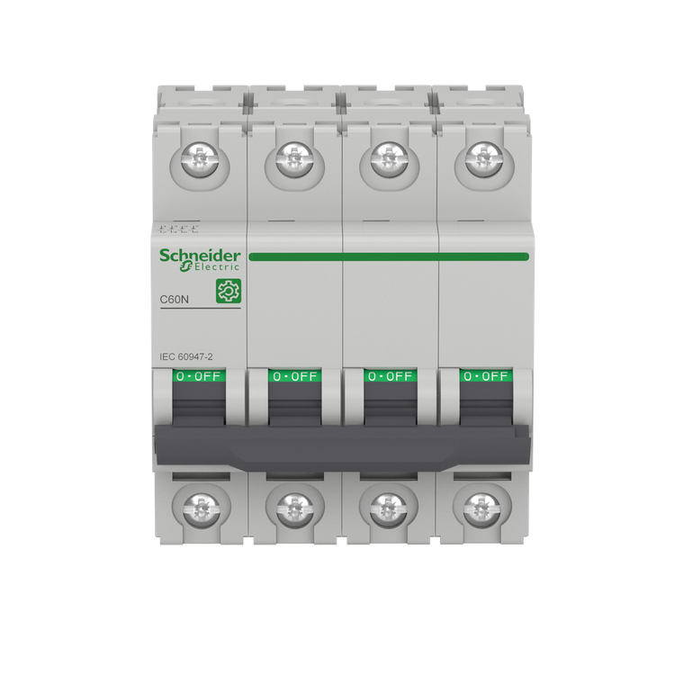 Schneider Electric M9F11425 Multi9 C60N 4P C 25A 10Ka 415V Mcb