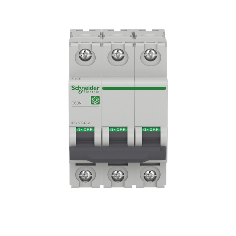 Schneider Electric M9F12306 Multi9 C60N 3P D 6A 10Ka 415V Mcb