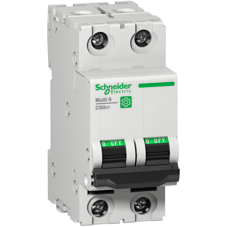 Schneider Electric M9F23201 Multi9 C60Sp 2P D 1A 10Ka 480Y/277V Mcb
