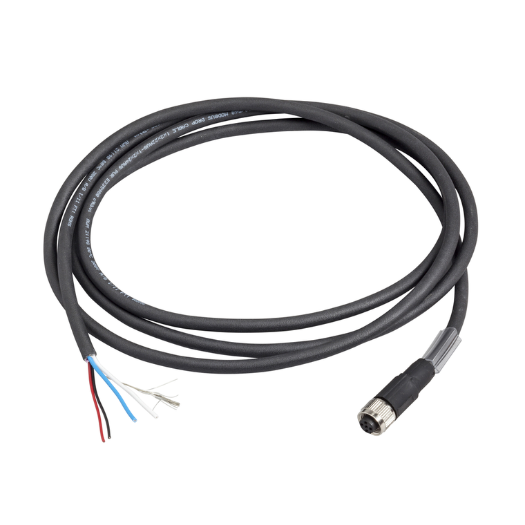 Schneider Electric TCSCCN2M2F1 Can Cable,Angled,M12-B,Male-Female, 1M