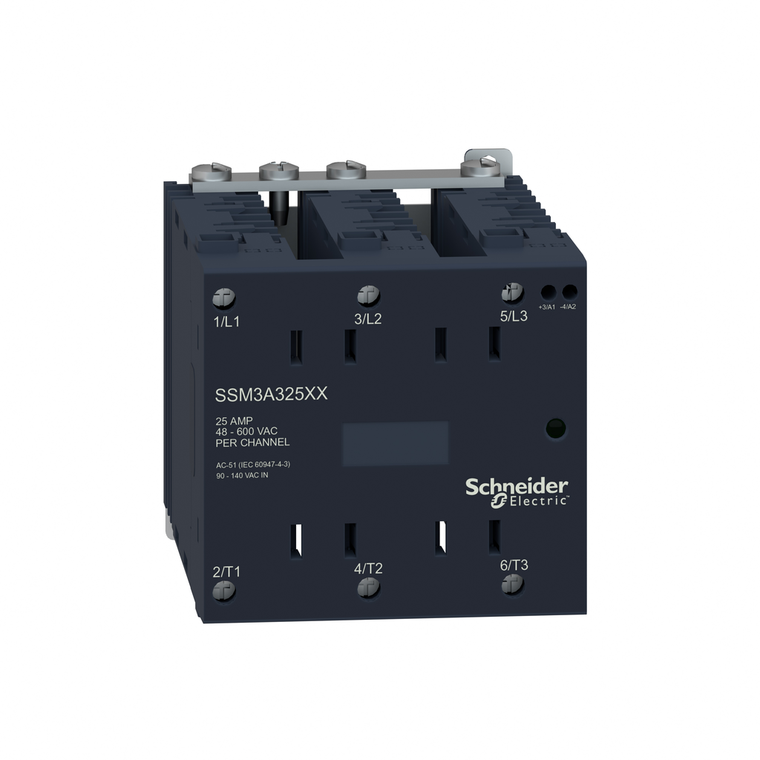 Schneider Electric SSM3A325F7 3P Ssr 25A@48-600Vac Zero,90-140Vac