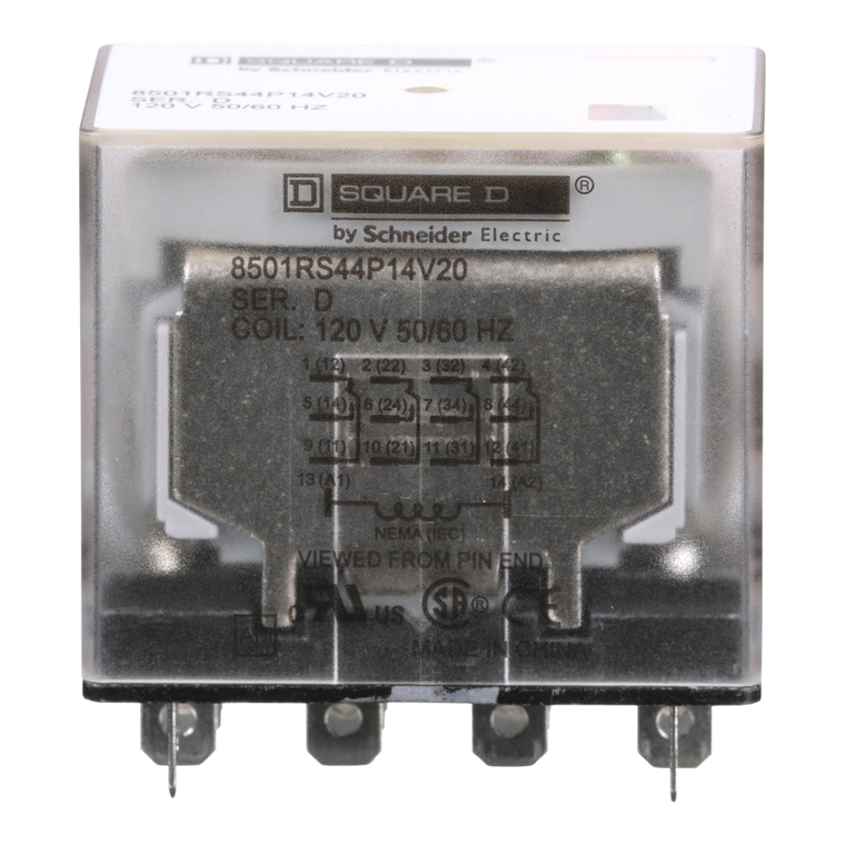 Schneider Electric 8501RS44P14V20 Relay250Vac15Amptyper+Options