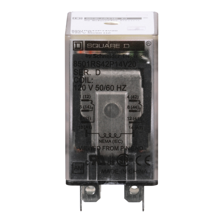 Schneider Electric 8501RS42P14V20 Relay240Vac15Amptyper+Options