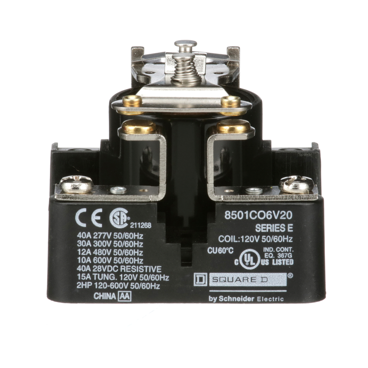 Schneider Electric 8501CO6V20 Relay 600Vac 10Amp Type C +Options
