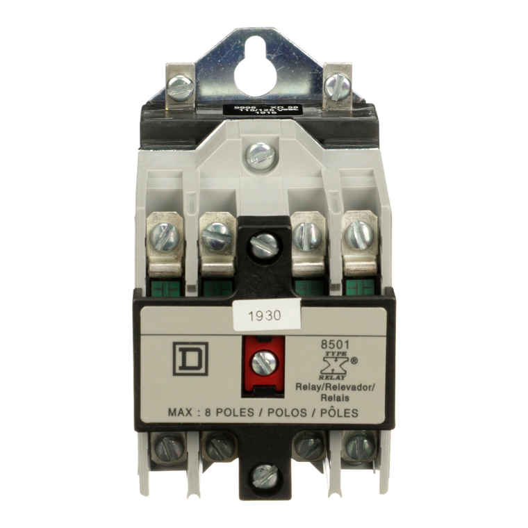 Schneider Electric 8501XDO40V62Y414 Relay 600Vac 10Amp Nema +Options