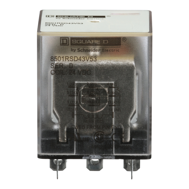 Schneider Electric 8501RSD43V53 Relay250Vac15Amptyper+Options