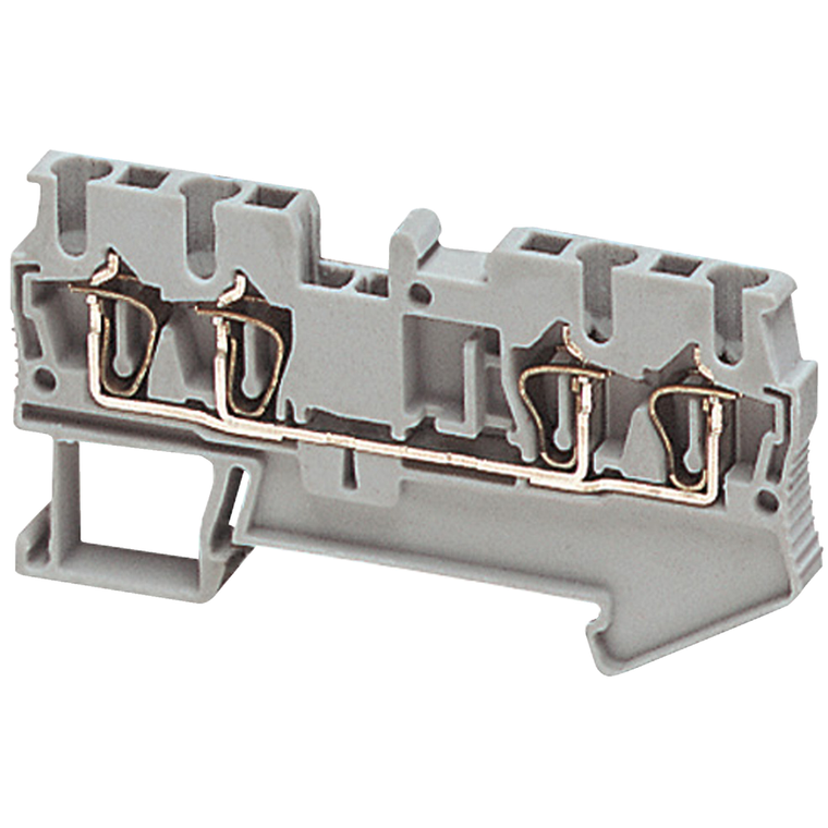 Schneider Electric NSYTRR24 Spring Terminal, Feed Through, 4 Points, Pack of 50