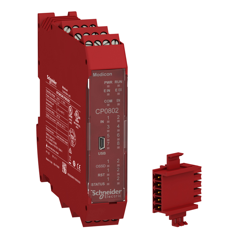 Schneider Electric XPSMCMCP0802BC Controller 8 Input 2 Output Screw Termin