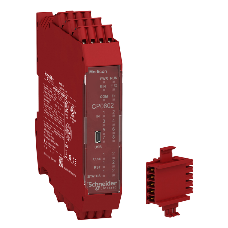 Schneider Electric XPSMCMCP0802BCG Controller 8 Input 2 Output Spring Termi