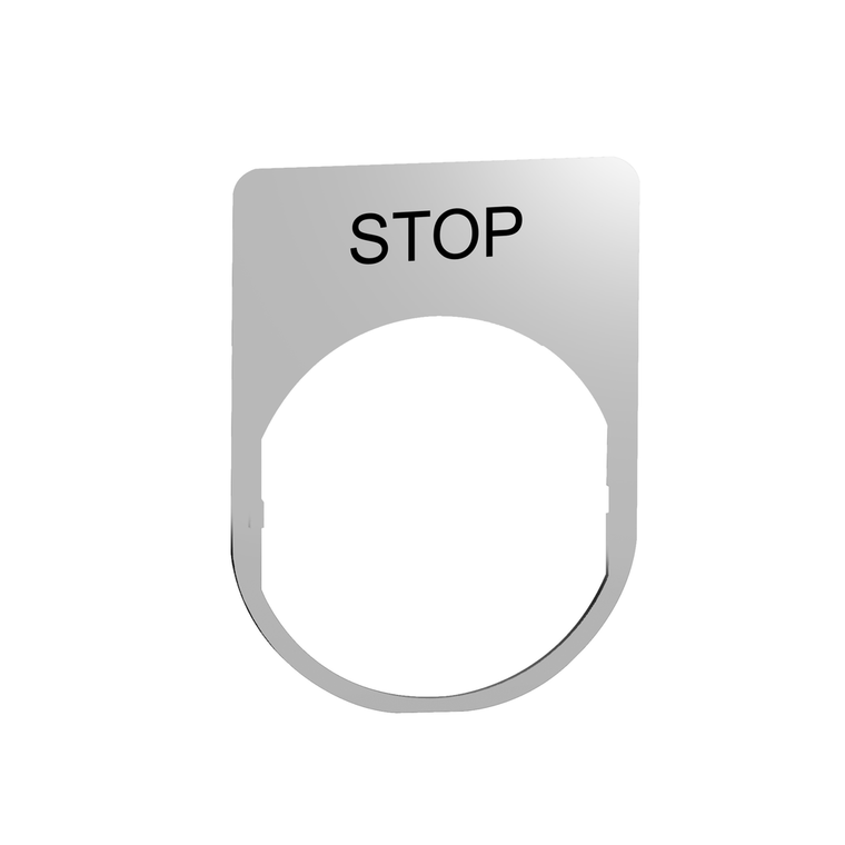 Schneider Electric ZBYM2304 Legend Plate Metal With Stop Marking Pack of 10