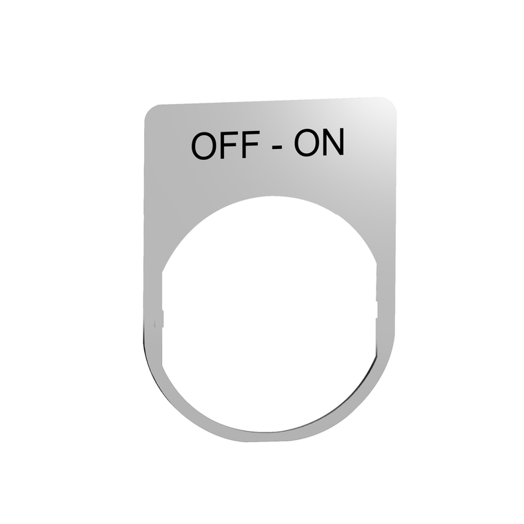 Schneider Electric ZBYM2367 Legend Plate Metal With Off-On Marking Pack of 10