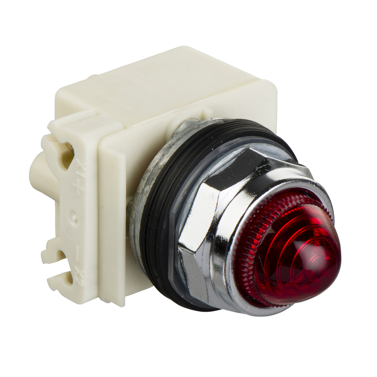 Schneider Electric 9001KP7LRR9 30Mm Pilot Light, 220-240V, Red Led