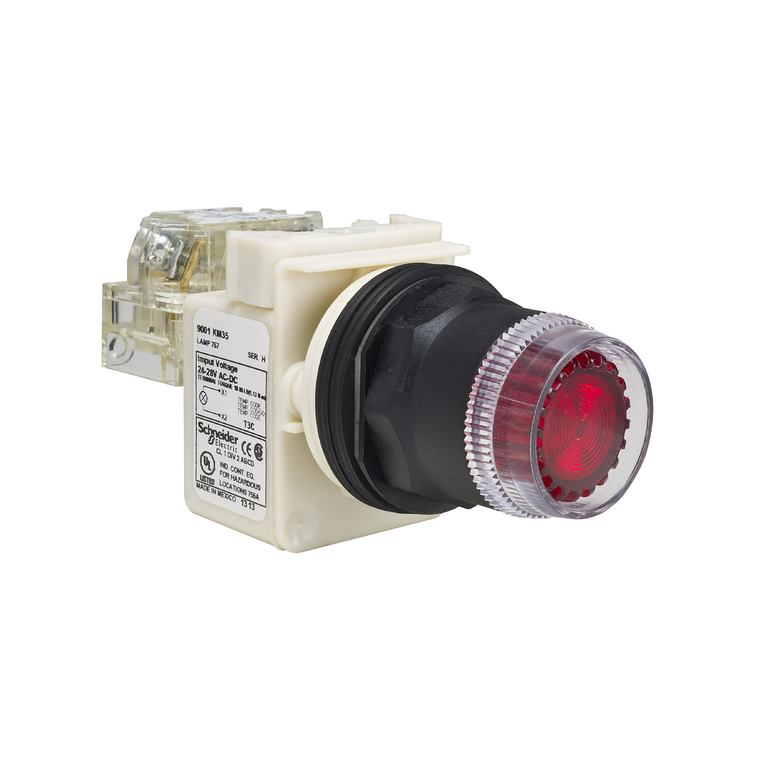 Schneider Electric 9001SK2L35LRRH13 Pushbutton 600Vac 10Amp 30Mm Sk +Options