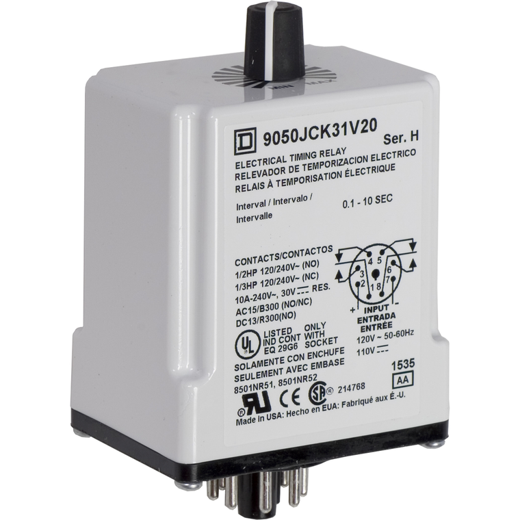 Schneider Electric 9050JCK31V20 Timer Relay 240Vac 10A Type Jck