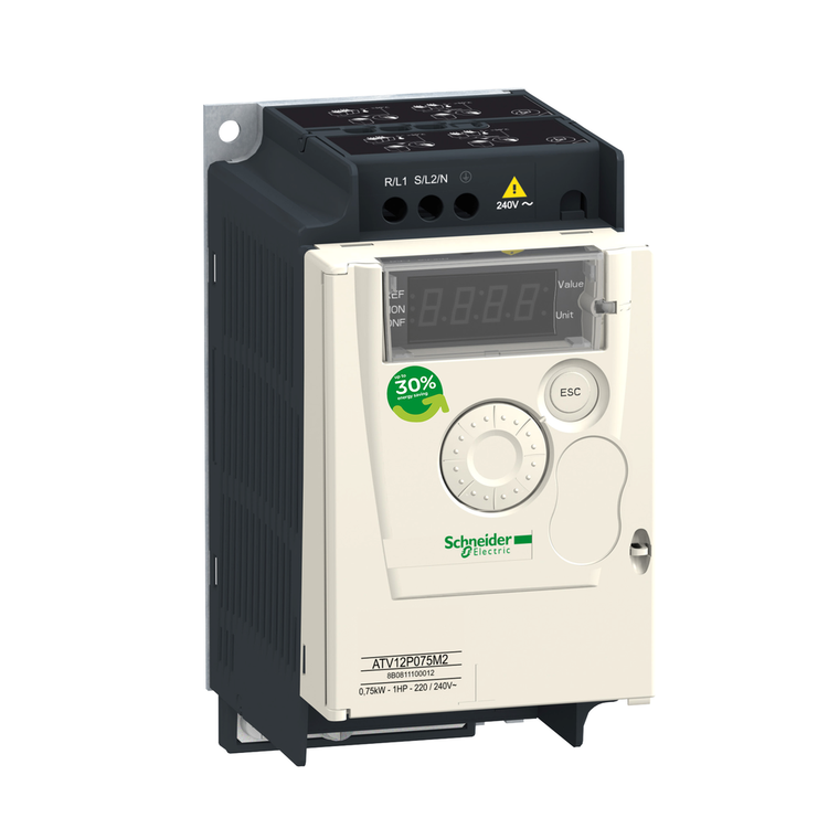 Schneider Electric ATV12P075M3 Atv12 0.75Kw 240V 3Ph Base Plate